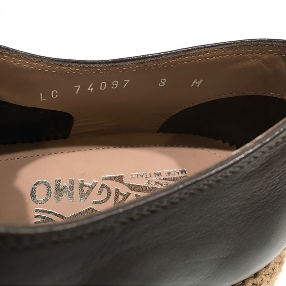 Salvatore Ferragamo Avord Rope Platform Leather Lace-up Loafers -Hickory -US 8 - Picture 7 of 9